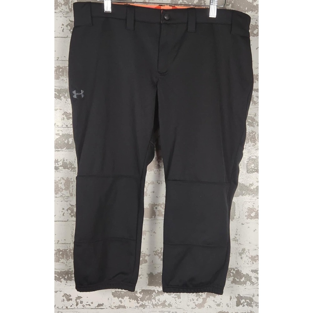 Under Armour Softball Pants Women Large Black Athletic Gorpcore Sporty Pockets